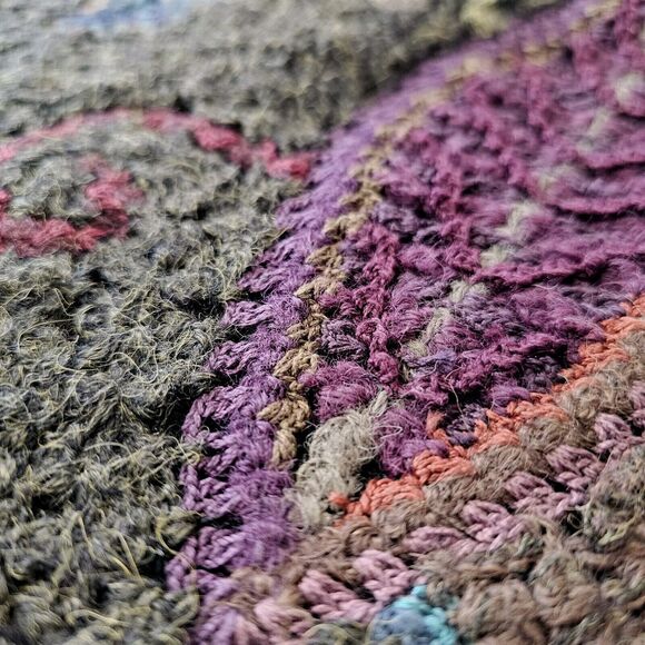 Peruvian Connection Vintage Alpaca Embroidered Autumn Leaf Handknit Sweater - Picture 5 of 10